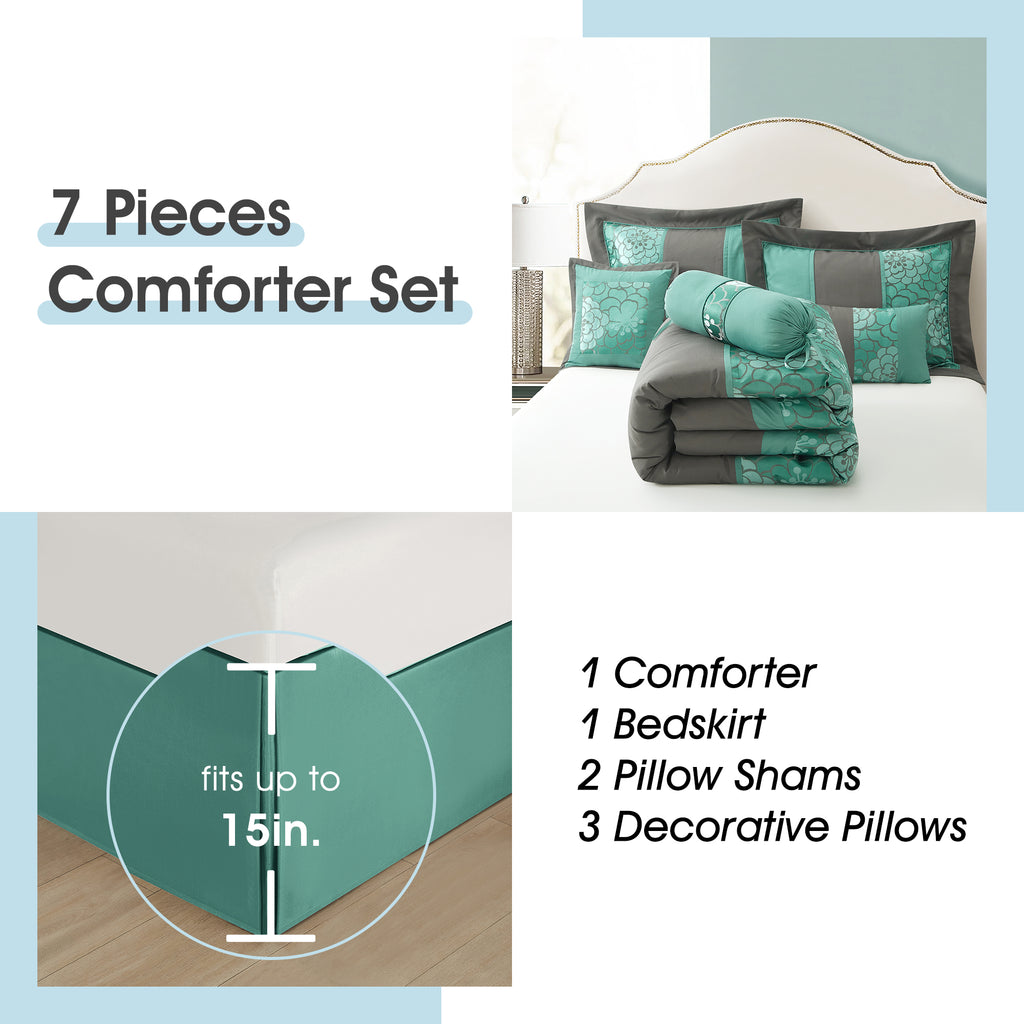LANCO MODERN LIFESTYLE Sibyl 7 Pieces Comforter Set