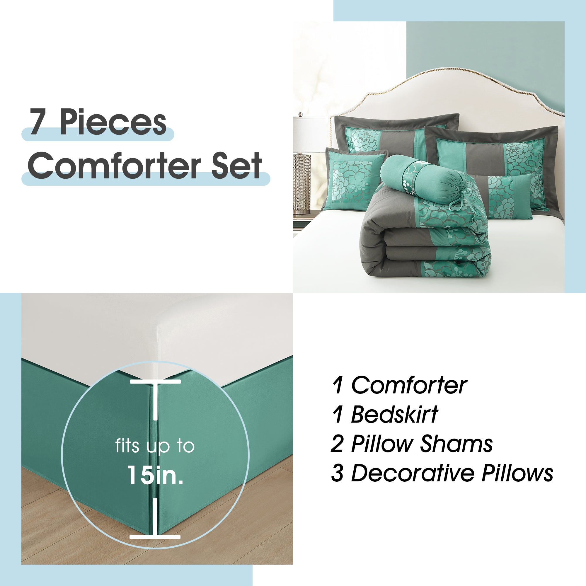 LANCO MODERN LIFESTYLE Sibyl 7 Pieces Comforter Set