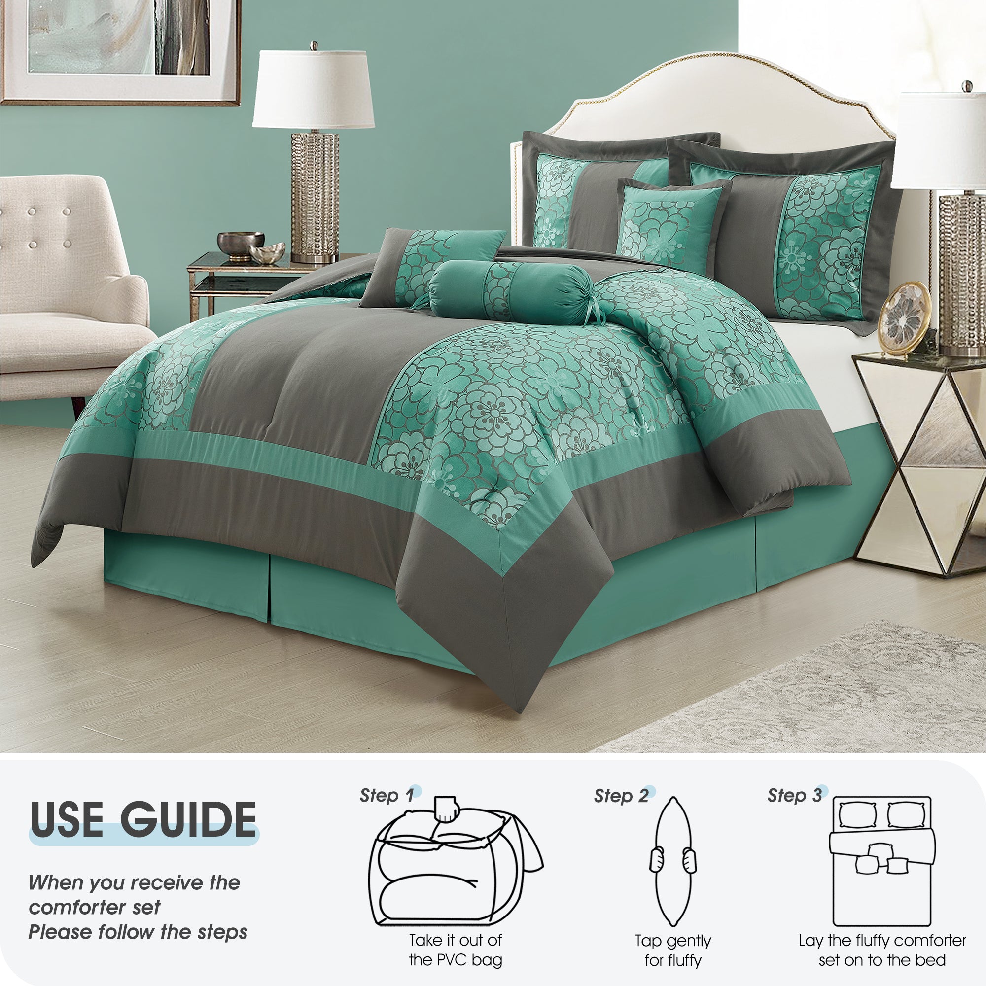 LANCO MODERN LIFESTYLE Sibyl 7 Pieces Comforter Set