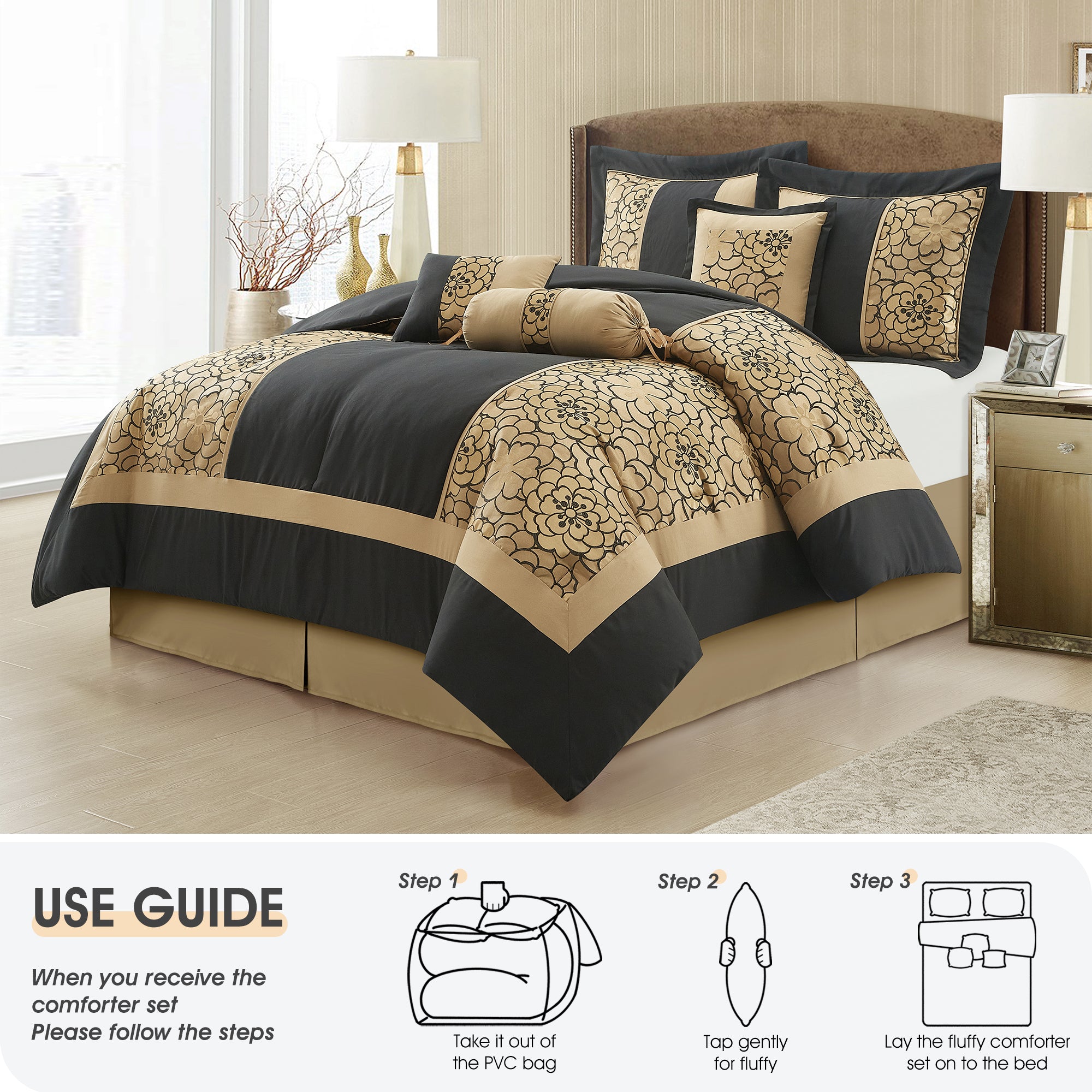 LANCO MODERN LIFESTYLE Sibyl 7 Pieces Comforter Set