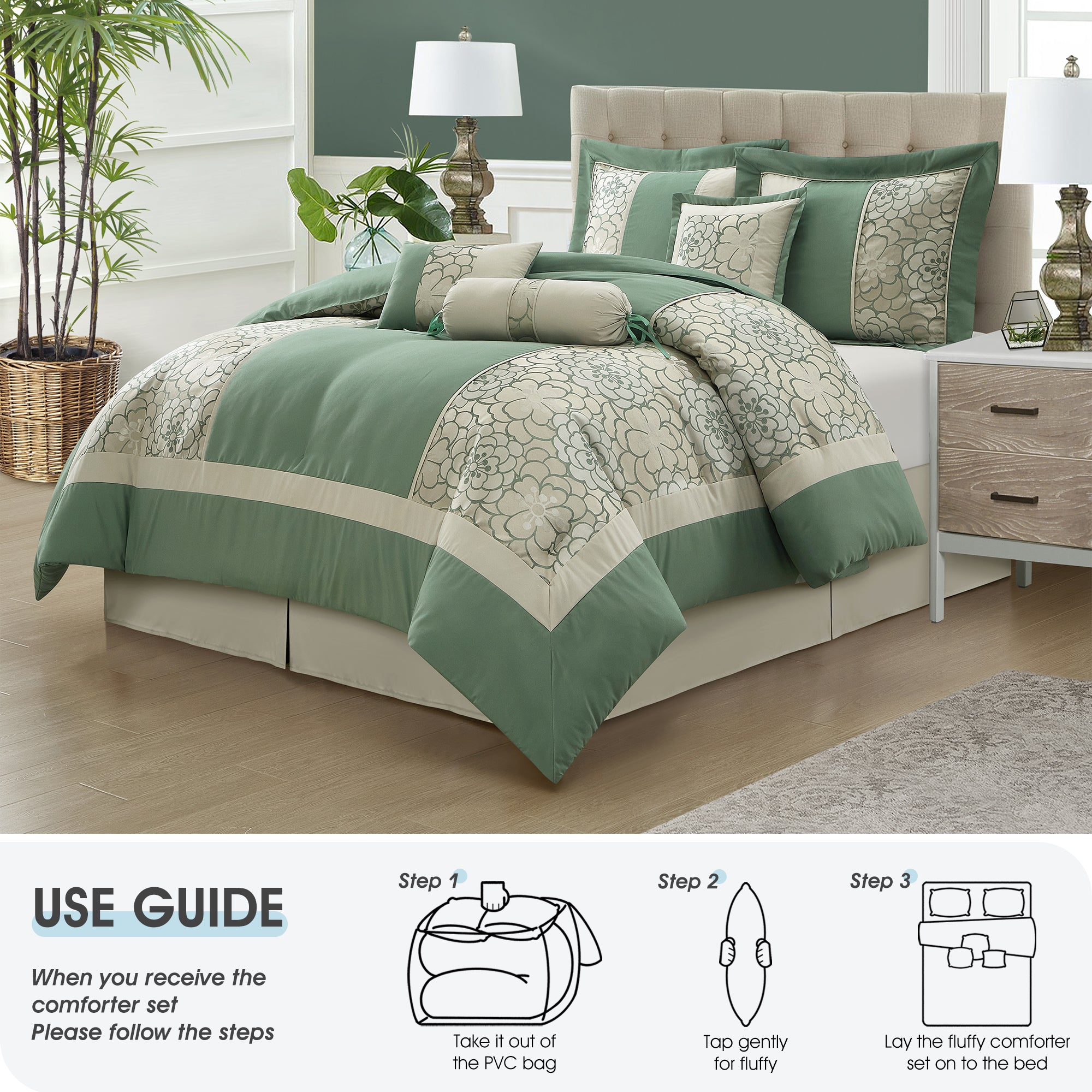 LANCO MODERN LIFESTYLE Sibyl 7 Pieces Comforter Set