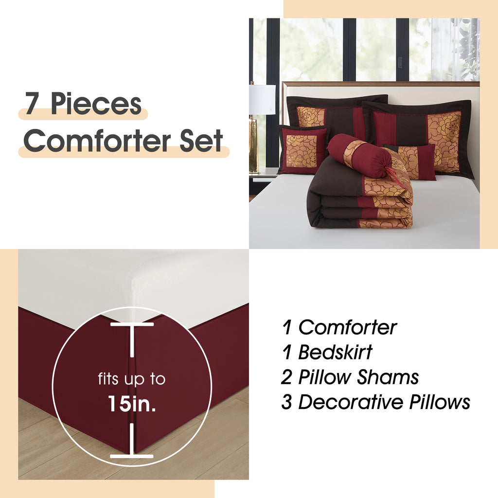LANCO MODERN LIFESTYLE Sibyl 7 Pieces Comforter Set